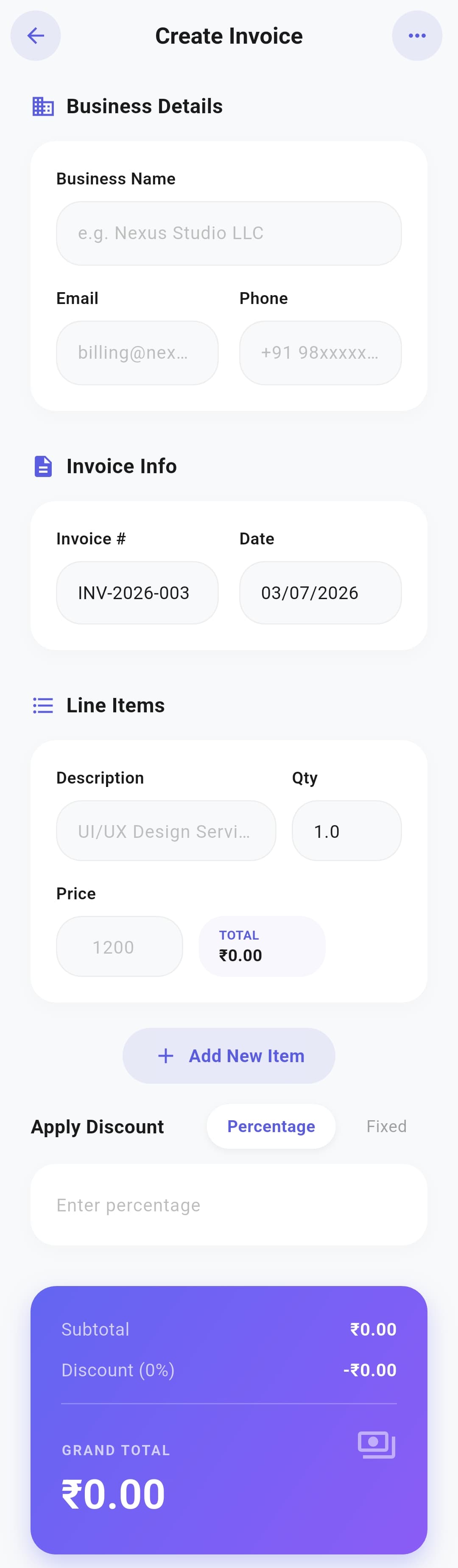 Invoice Generator screenshot 3